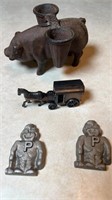 CAST IRON PIG, PURDUE & AMISH PENCIL SHARPENER