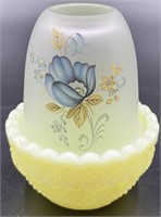 Mosser Blue Floral Satin Custard Fairy Lamp Uv