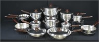 23 pcs Vtg Lagostina Pots & Pans Bakelite Handles