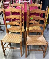 4 matching ladder back chairs-40" tall