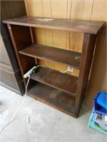 Brown Wooden Shelf in Garage