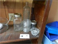Lot of Glass Jars and Bottles