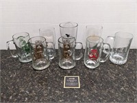 Lot of Assorted Glass Mugs/Beer Glasses