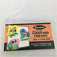 Vintage Dennison Farmyard Friends Seals (Unused)