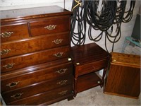 7 Drawer Dresser/ Nightstand & Wood Cloths Hamper