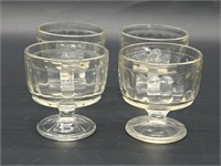 (4) Vintage Pressed Glass Sherbet Dishes