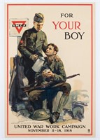 FOR YOUR BOY YMCA WWI POSTER