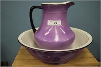 ENGLISH PORCELAIN PITCHER WITH BASIN