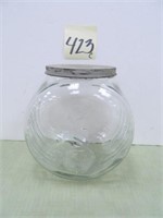Antique Seller's Round Cabinet Sugar Jar