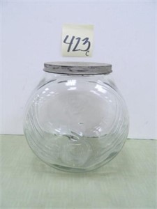 Antique Seller's Round Cabinet Sugar Jar