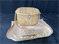 Vintage wicker Nantucket style bag w/dust jacket