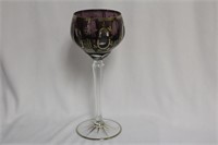 A Cut Glass Amethyst Color Goblet