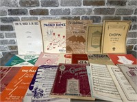 Vintage Piano Sheet Music Selection