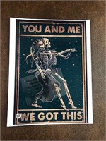 Skeletons Print You & Me 8.5x11" mounted as pic