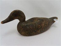 Vintage Wood Carved Duck Decoy - 17" Long