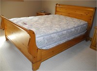 Pine Sleigh Bed