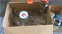 Old jars, Briggs lid, etc