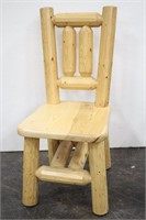 Pine Log Wood Dining Chair