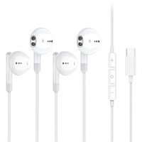 2 Pack USB C Headphones, Type C Earphones for Sams