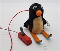 Vintage Wind Up Penguin On Skiis