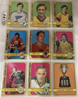 9-1972/73 Hockey cards