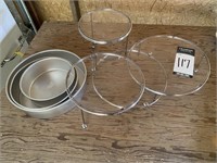 Wedding Cake Pans & Glass Trays