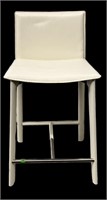 White Leather Counter Height Chair