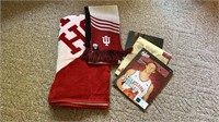 IU blanket, scarf, game programs