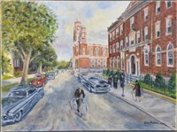 John Baker Streets of Chicago Oil Painting