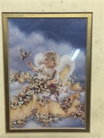 Angel print angel with bird