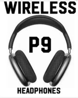 P9 WIRELESS HEADPHONES-Black 

NEW- Open Box