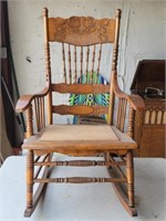 1950's Spindle Wood Rocking Chair