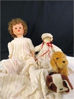 2 Dolls & 2 Stuffed Dogs