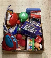 Fun box includes M&M characters, a thermos,