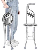 Folding Cane Seat, Stainless Steel Lightweight