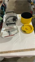 Vintage copco cooking pot, portable electric