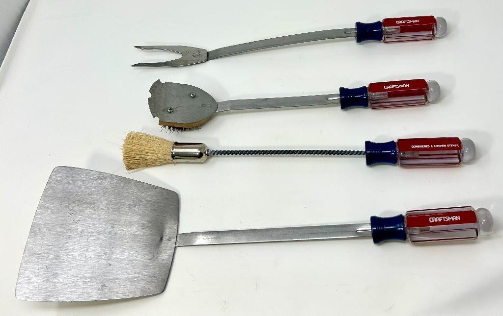 Four Craftsman BBQ Tools with Screwdriver Handles