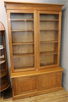 DISPLAY CABINET WITH TWO DRAWERS-KEY BROKEN OFF