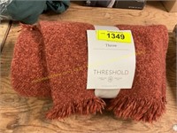 Threshold Fringe Throw Blanket