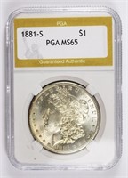 1881-S MORGAN SILVER DOLLAR