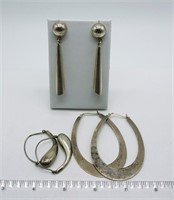 Vintage Solid Sterling Earrings