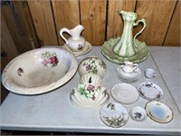 Pitcher & Bowl Sets, Plates etc