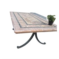 Stone /Travertine Tile Top Patio Table