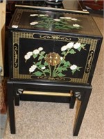 Black painted Jewelry Box (missing a handle)