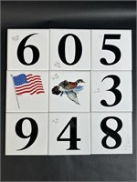 Kyle Sherrod Mallard Duck Tiles, Number Tiles