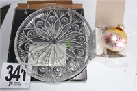 24% Hand Cut Lead Crystal- 11" Miller Plate Made
