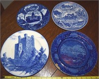 (4) Plates w/ Royal Doulton Rochester Castle +