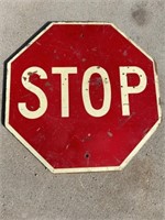 Wood stop sign