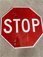 Metal stop sign