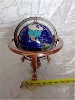 World globe with inlay